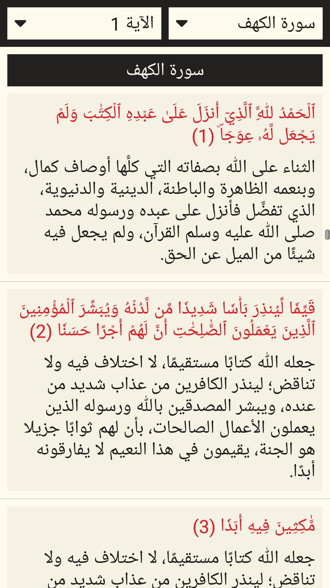 القرآن الكريم مع التفسير وميزات أخرى 6.1 Screenshot 6