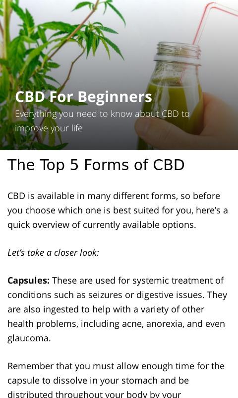CBD For Beginners All about CBD & CBD Oil 1.0 Screenshot 1