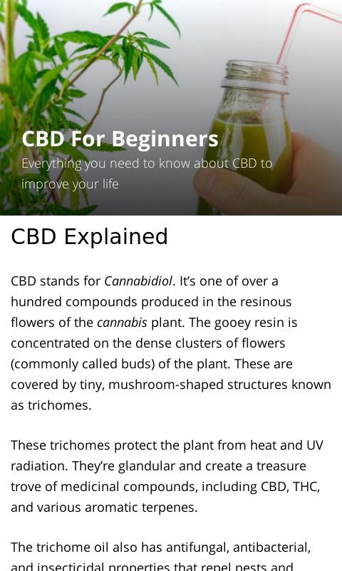 CBD For Beginners All about CBD & CBD Oil 1.0 Screenshot 2