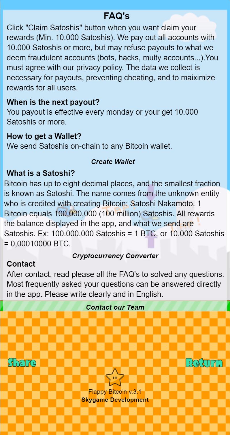 Flappy Bitcoin Free First Bitcoin Game 3.0.0.0 Screenshot 4