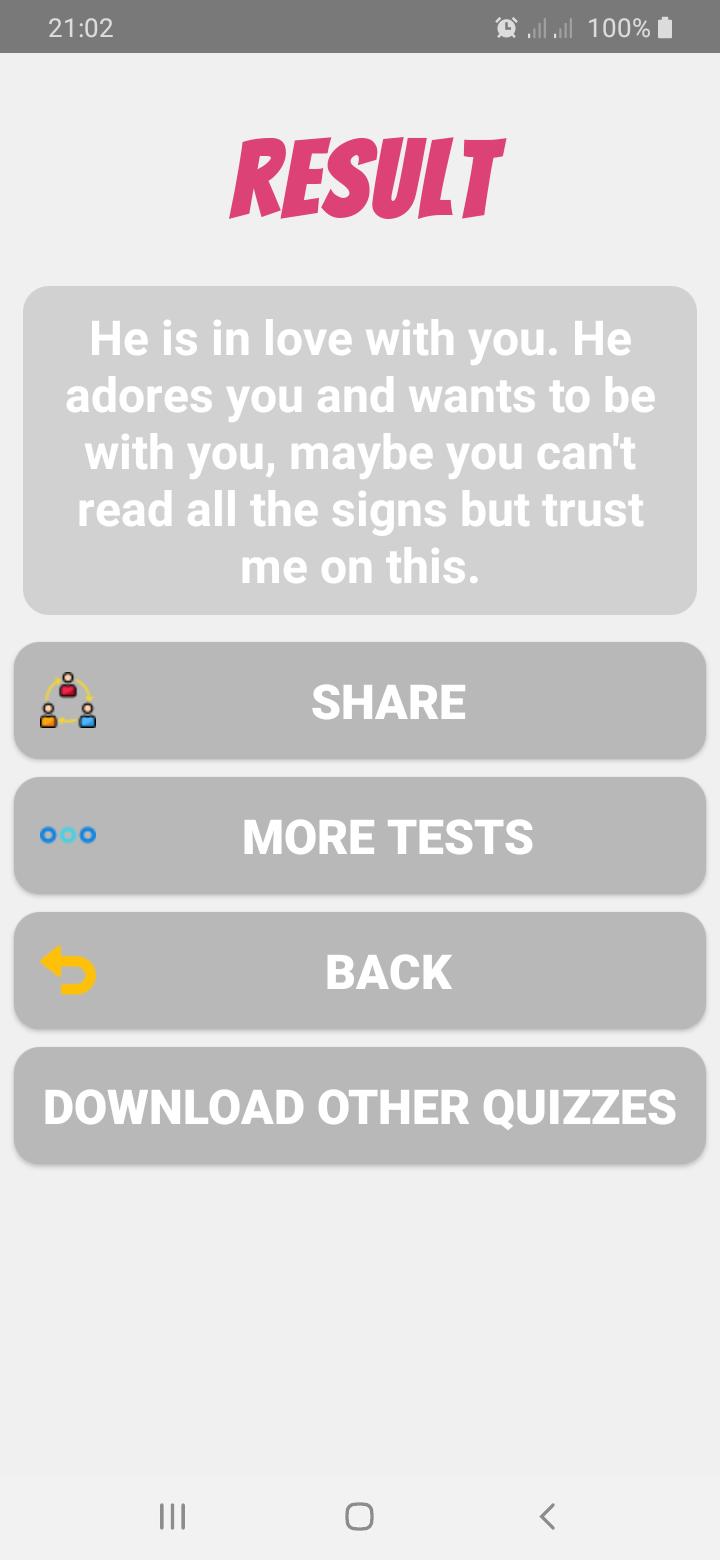 Does He Like Me? Personality Test 8.0 Screenshot 4