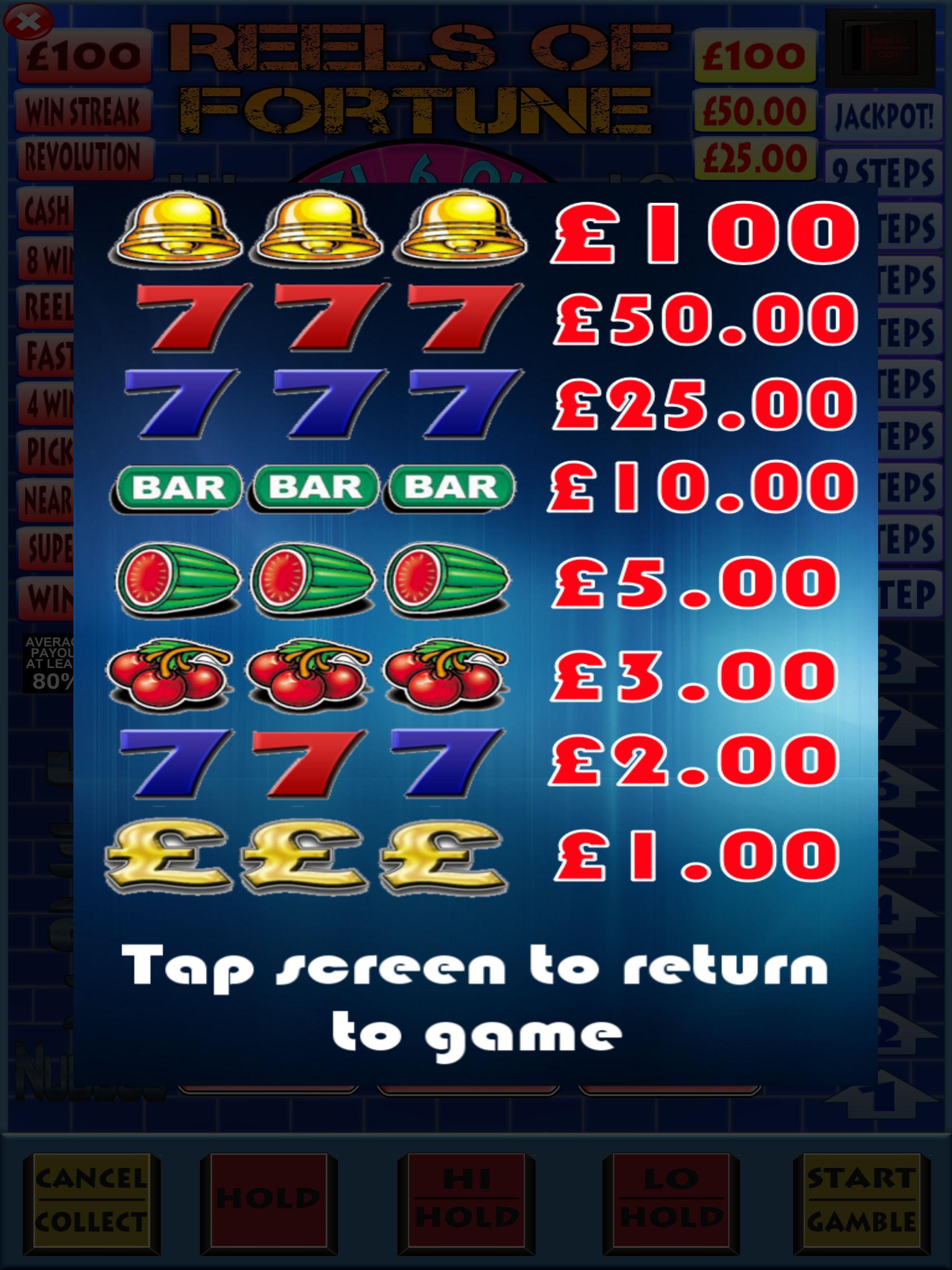 Reels of Fortune Pub Fruit Machine Slots 1.2 Screenshot 12