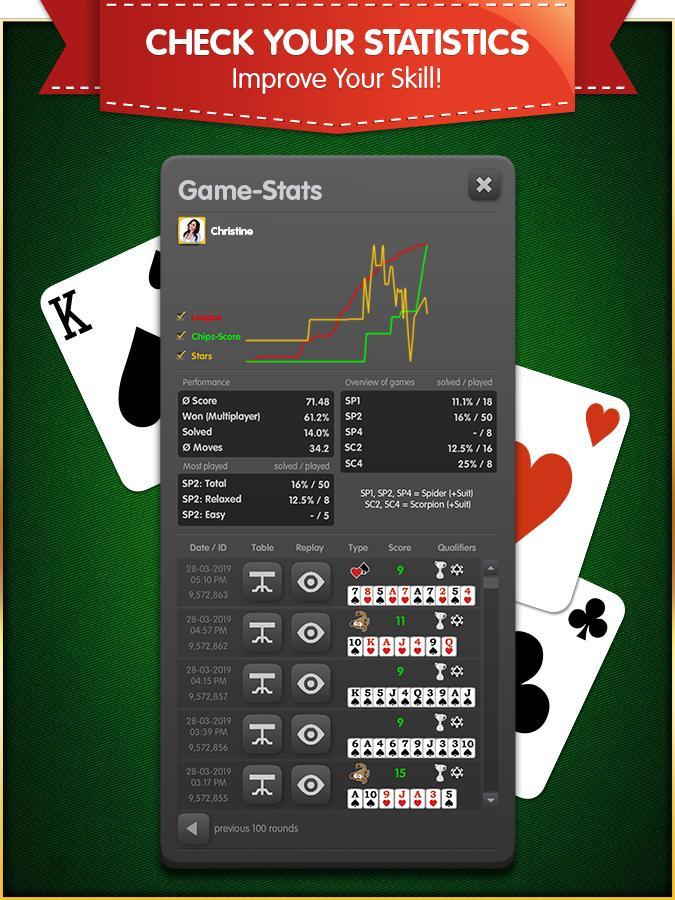 Spider Solitaire (Free, no Ads) 1.0.5 Screenshot 12