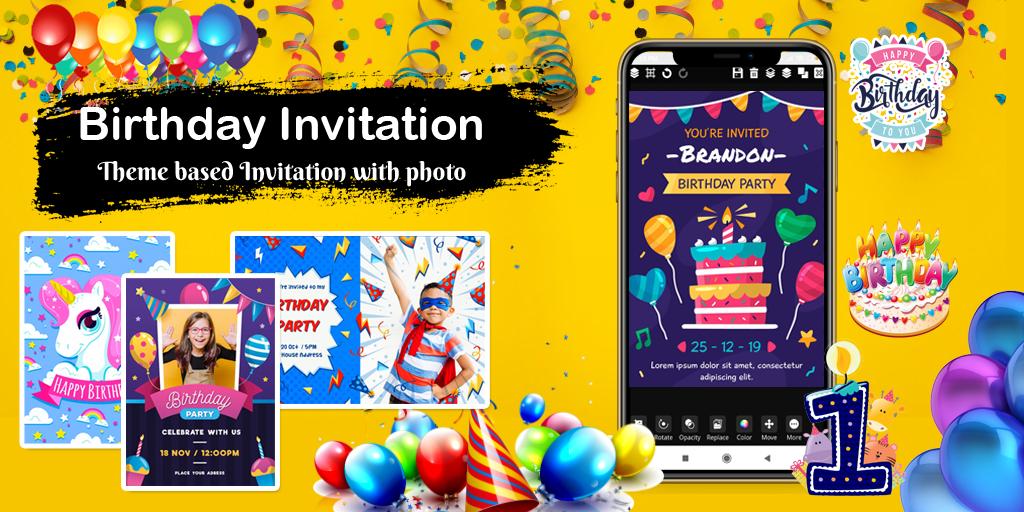 Invitation maker 2020 Birthday & Wedding card Free 1.5 Screenshot 3