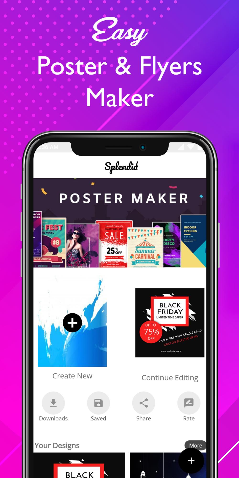 Poster Maker Flyer Maker 2020 free graphic Design 3.7 Screenshot 2