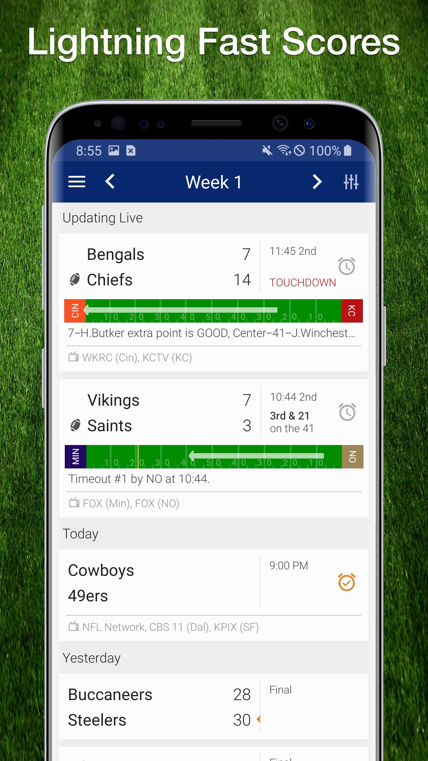 Vikings Football Live Scores, Stats, & Games screenshot