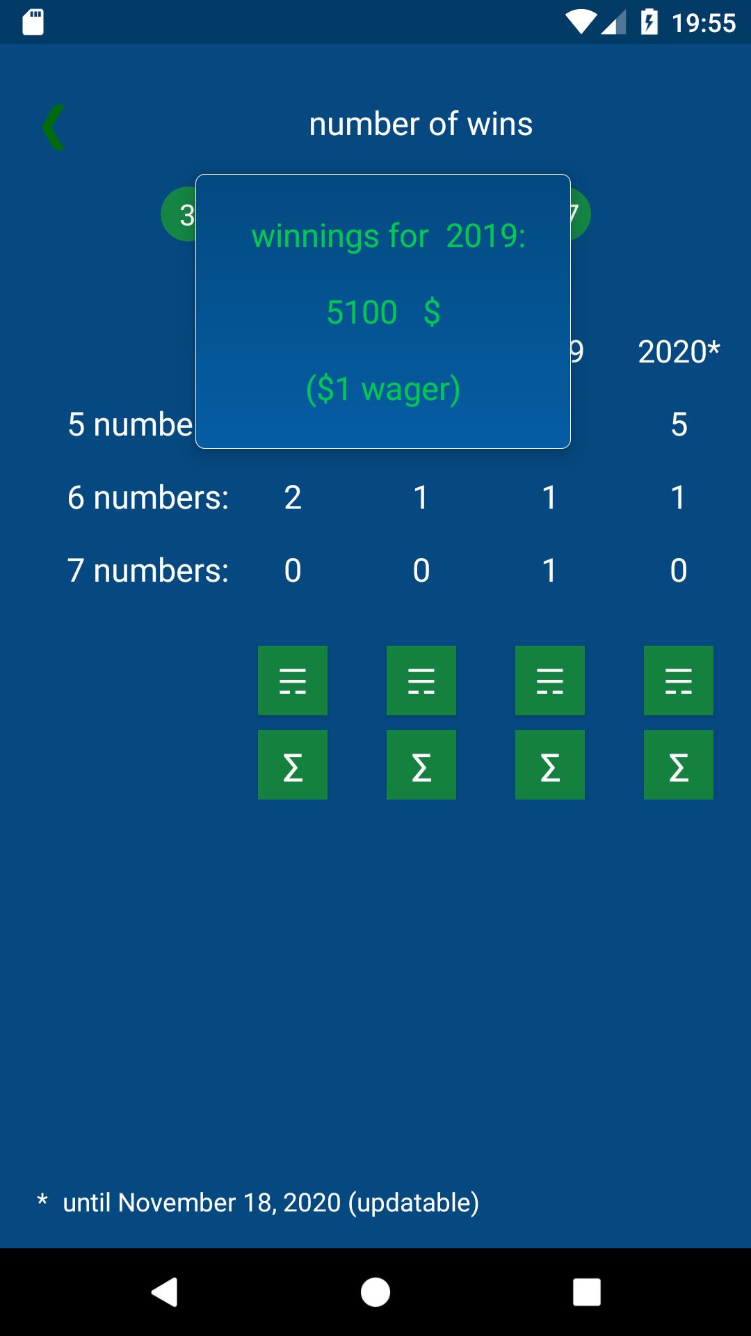 KENO - combinations statistics 1.1.16 Screenshot 4