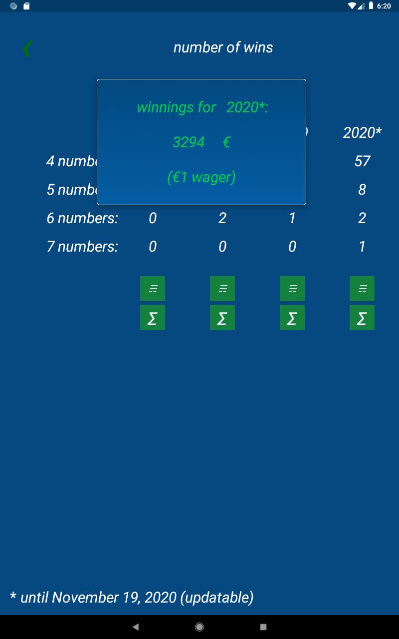 Keno FR combination statistics 3.0.26 Screenshot 10