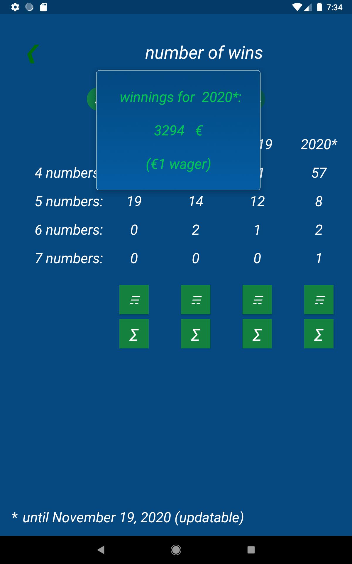 Keno FR combination statistics 3.0.26 Screenshot 16