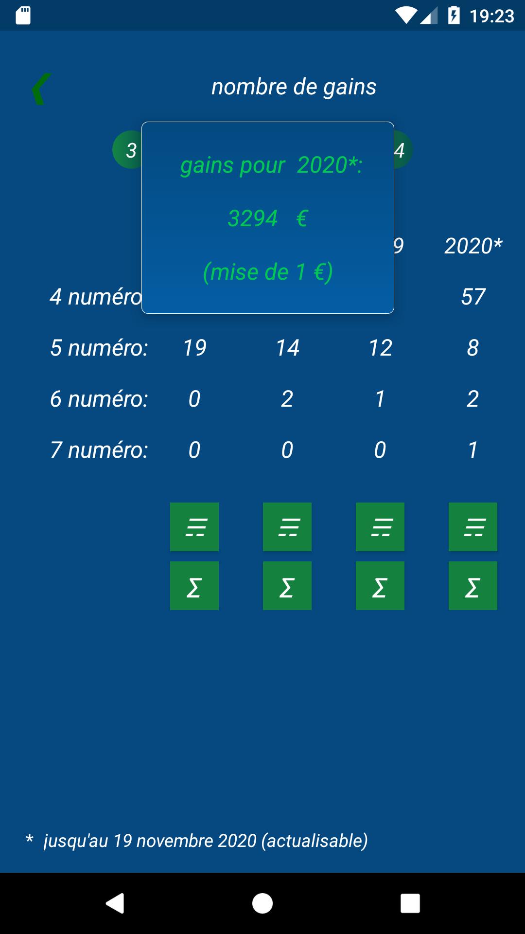 Keno FR combination statistics 3.0.26 Screenshot 4