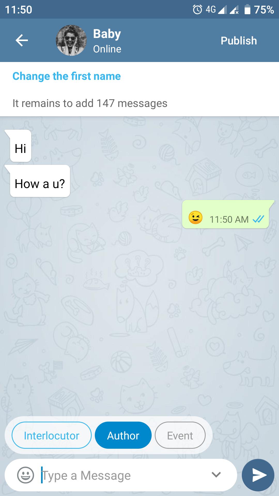 Fake Chat Messenger — TeleFake 2.1.2 Screenshot 4