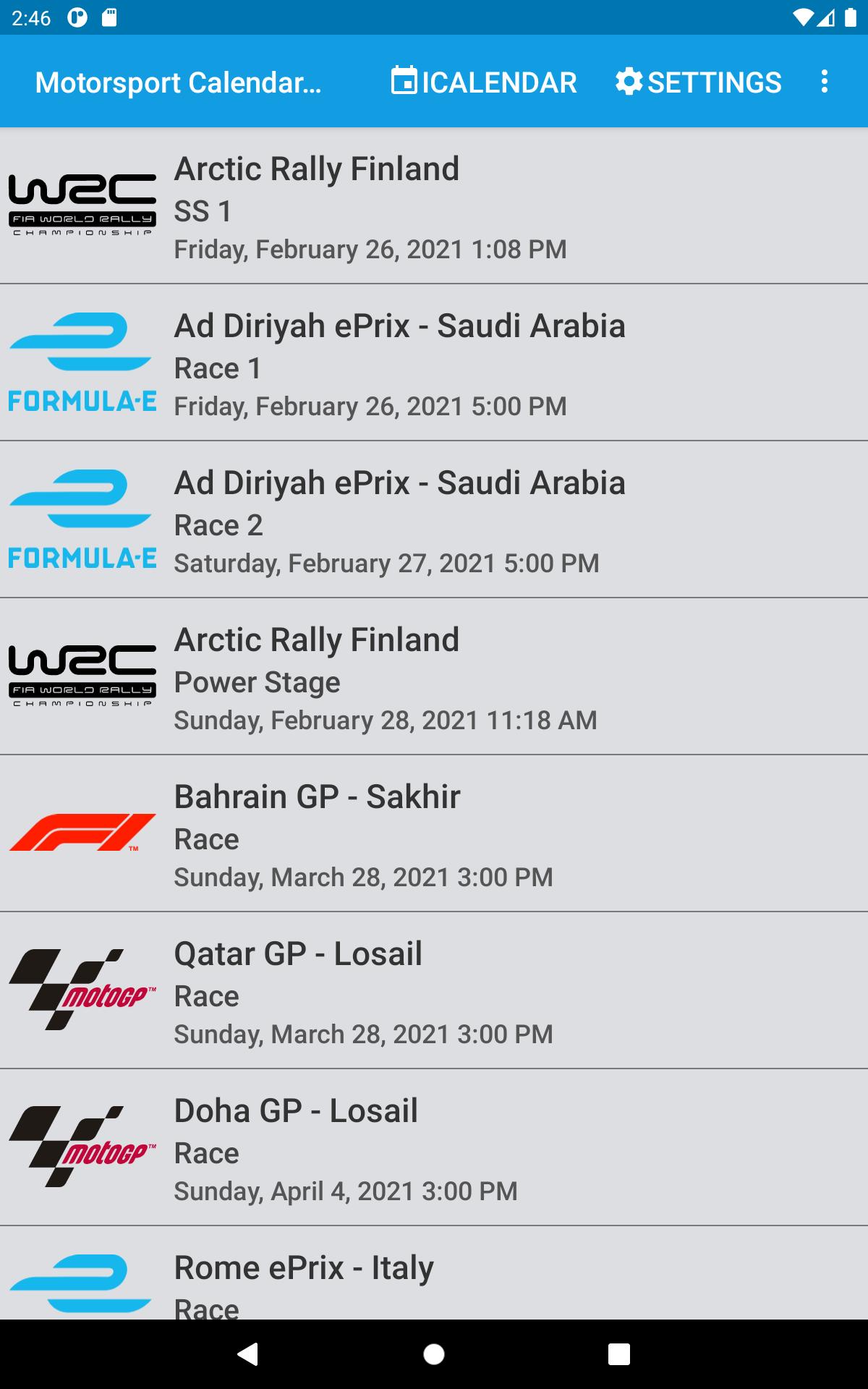 Motorsport Calendar 2021 2021.5e Screenshot 6