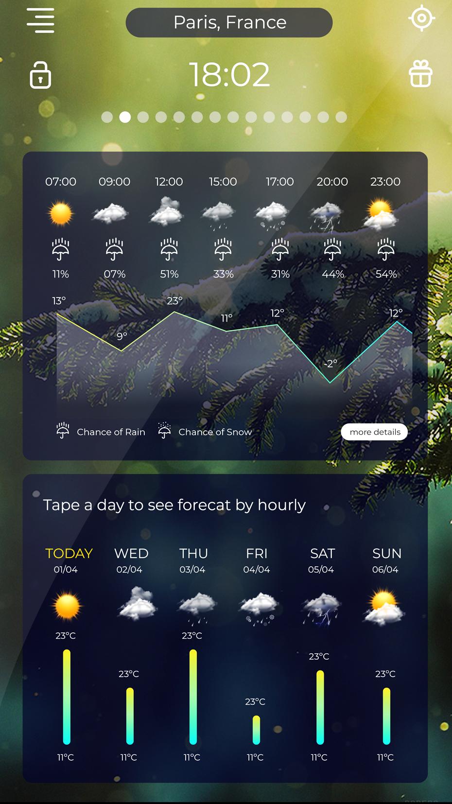 Live weather & Forecast days & Radar show 8.0.0 Screenshot 2