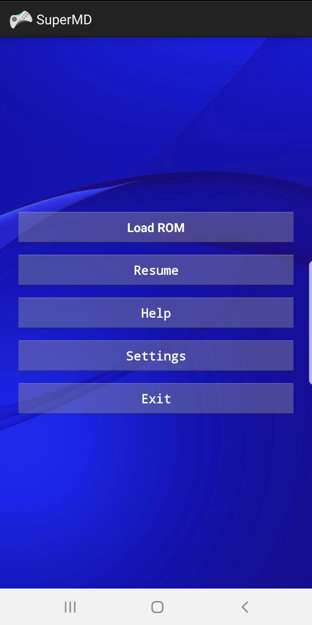 SuperMD (MD/GEN Emulator) 3.1.1 Screenshot 1