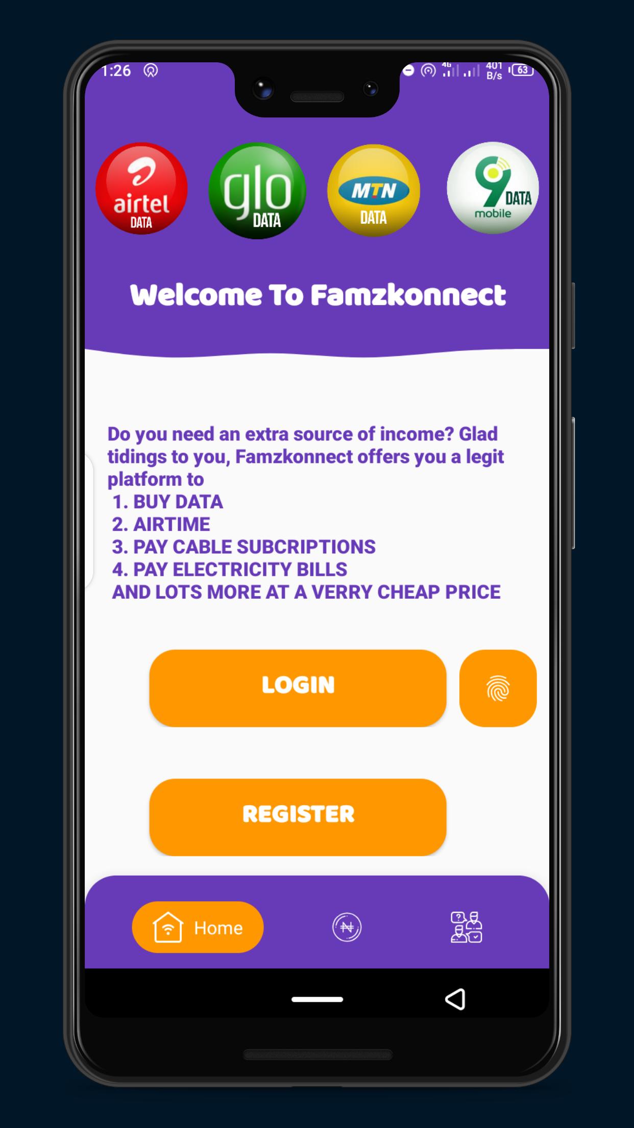 FAMZKONNECT - CHEAP MTN, AIRTEL GLO & 9MOBILE DATA 3.0 Screenshot 2