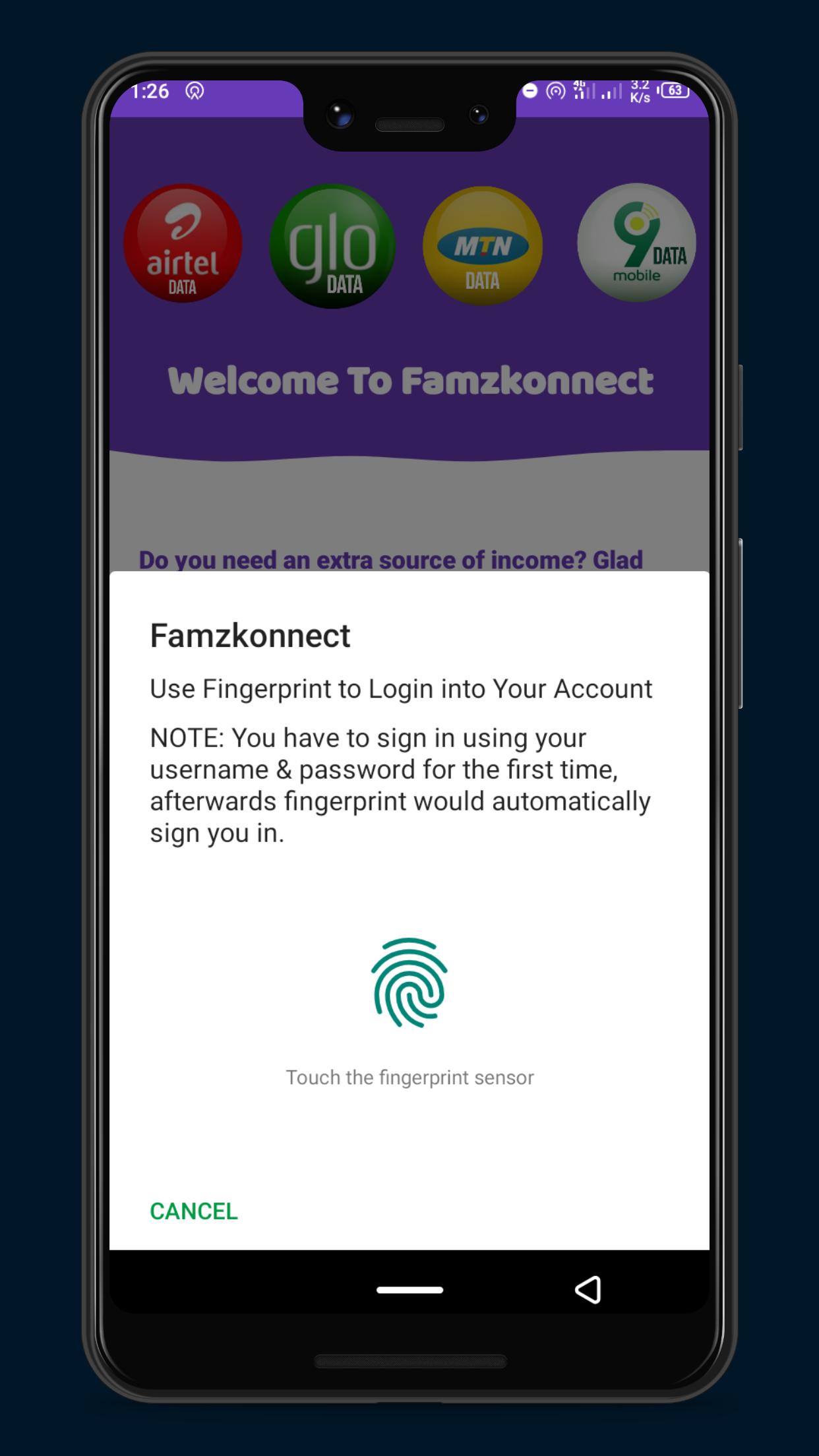FAMZKONNECT - CHEAP MTN, AIRTEL GLO & 9MOBILE DATA 3.0 Screenshot 4