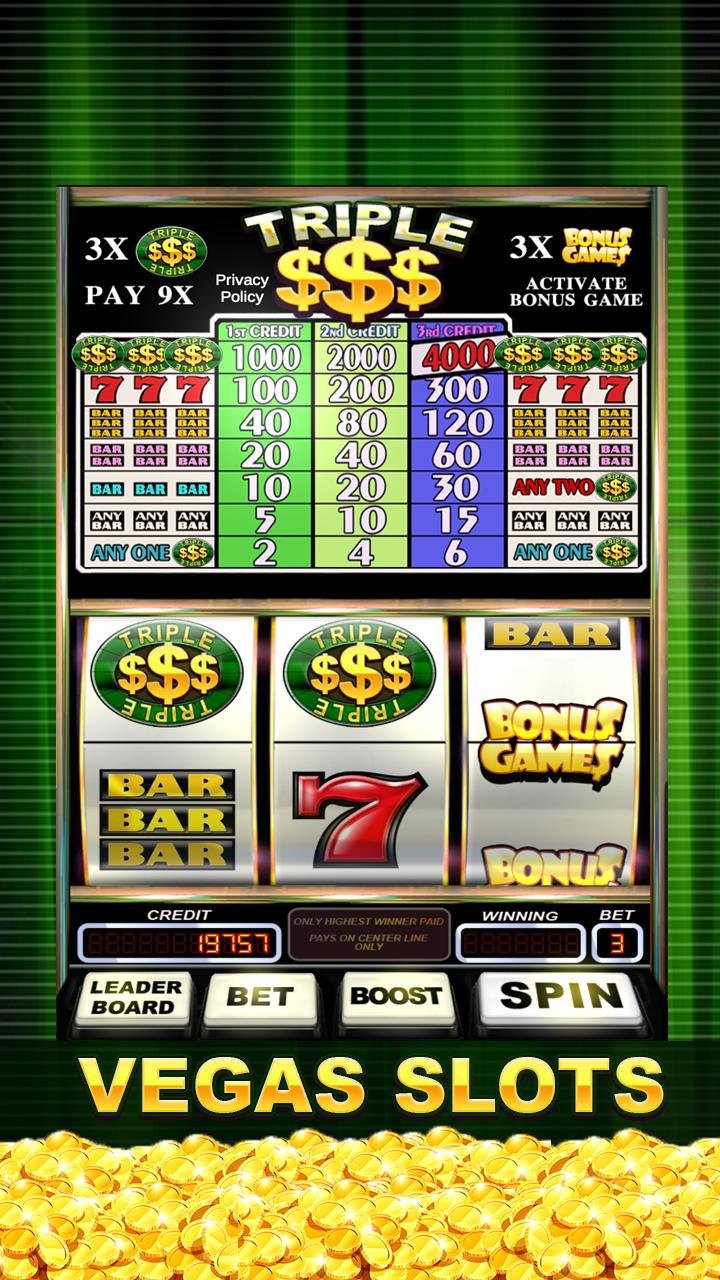 Triple Gold Dollars Slots Free 1.8 Screenshot 1