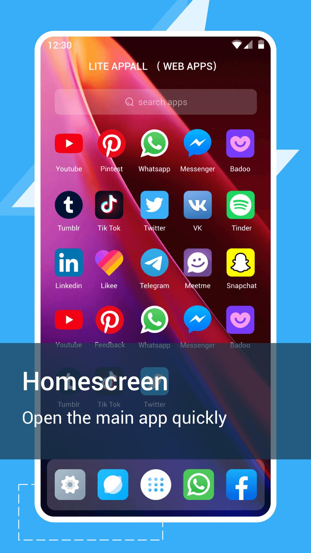 Messenger Lite, Tik Lite, Whats Lite App 1.0.04 Screenshot 2