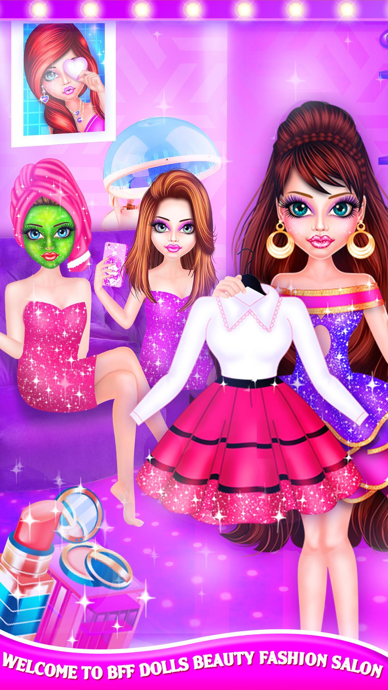 BFF Dolls : Beauty Contest Fashion Salon makeover 2.1 Screenshot 1