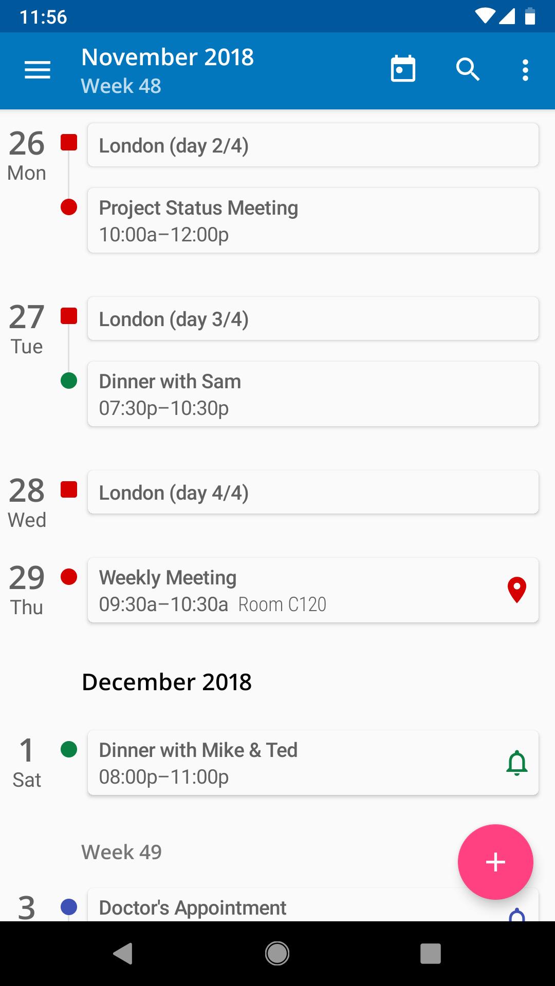 aCalendar a calendar app for Android 2.4.8 Screenshot 1