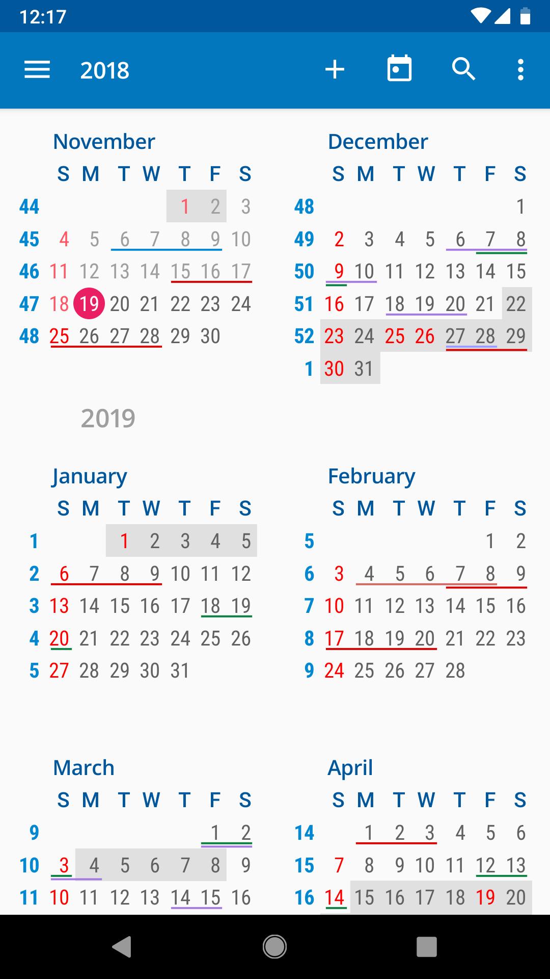 aCalendar a calendar app for Android 2.4.8 Screenshot 5