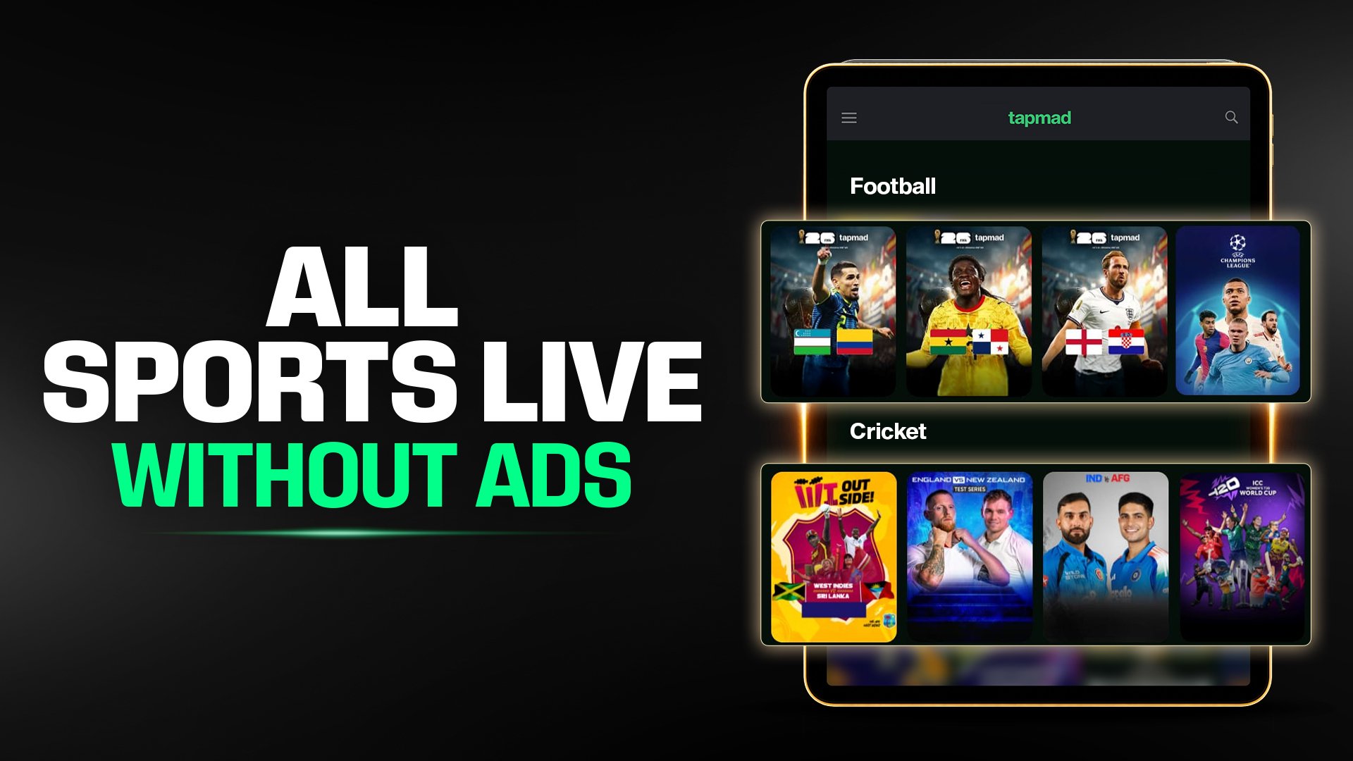 tapmadTV: Live Sports 2.0.96 Screenshot 12