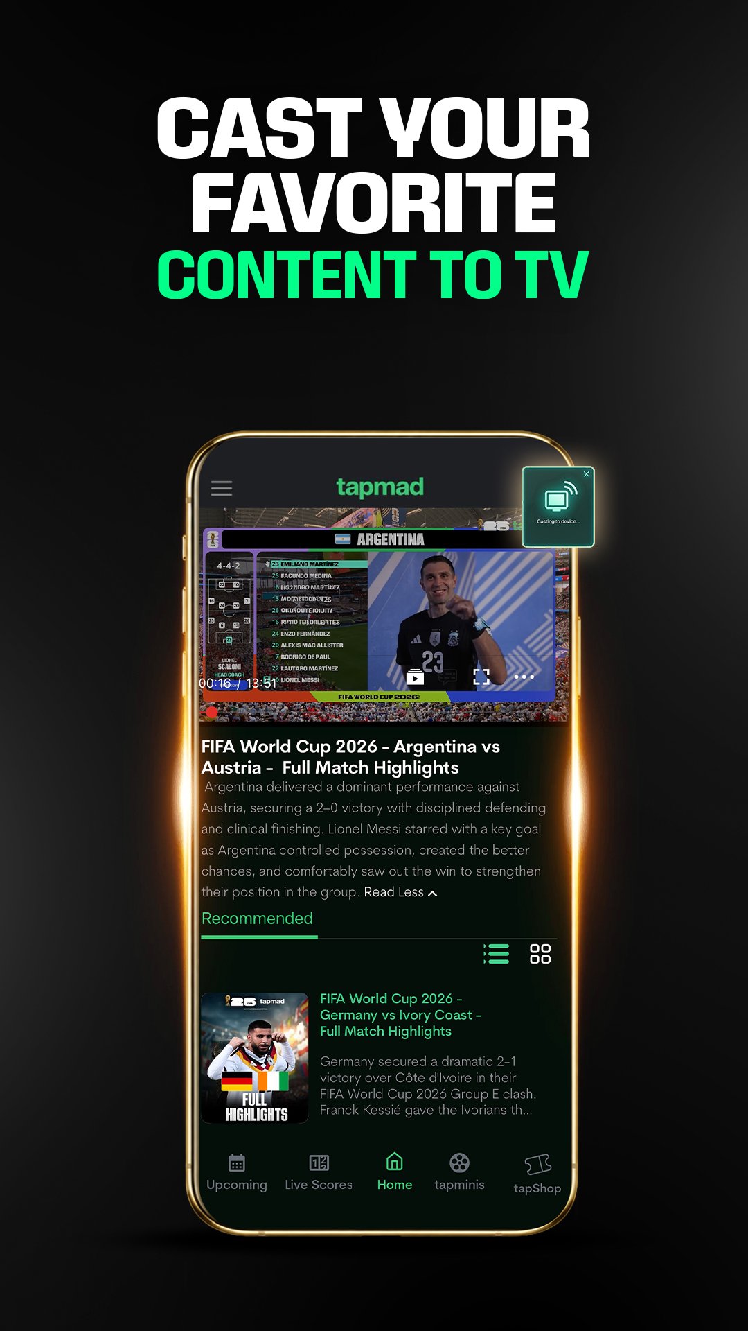 tapmadTV: Live Sports 2.0.96 Screenshot 3