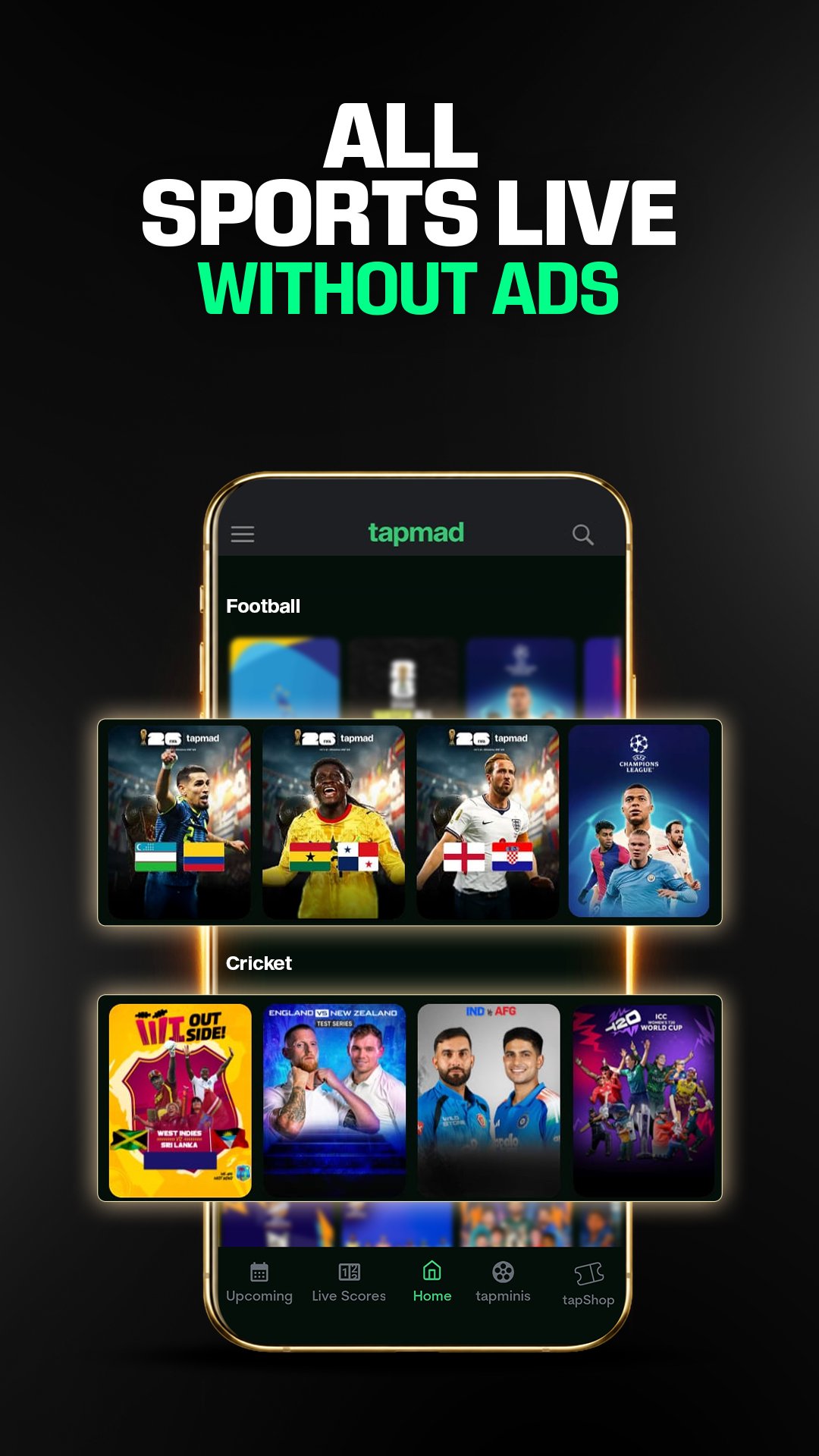 tapmadTV: Live Sports 2.0.96 Screenshot 5