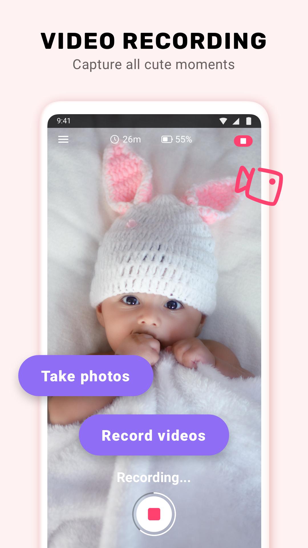 Bibino Baby Monitor & Video Nanny Cam For Parents 2.1.11 Screenshot 4