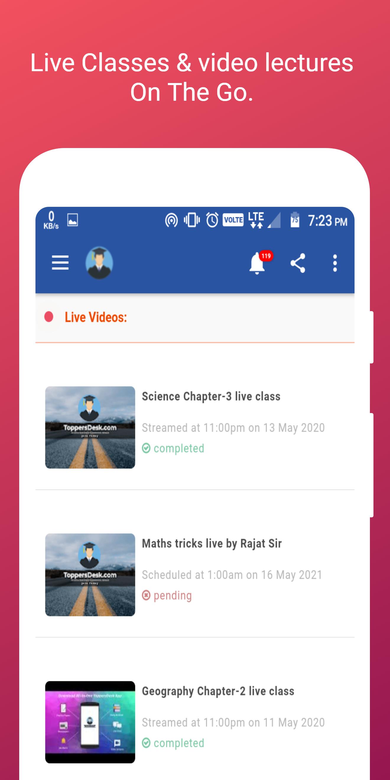 Toppersdesk Online Exam Preparation App 2.1 Screenshot 3