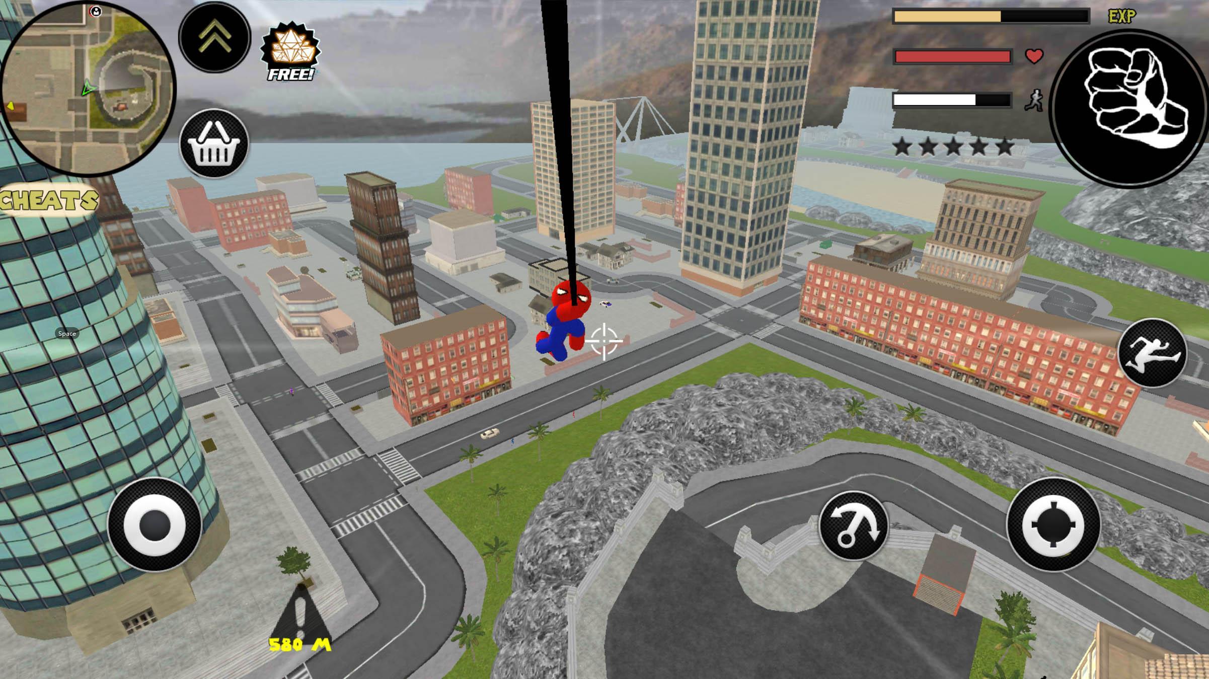Spider Stickman Rope Hero Gangstar Crime 4.0 Screenshot 2