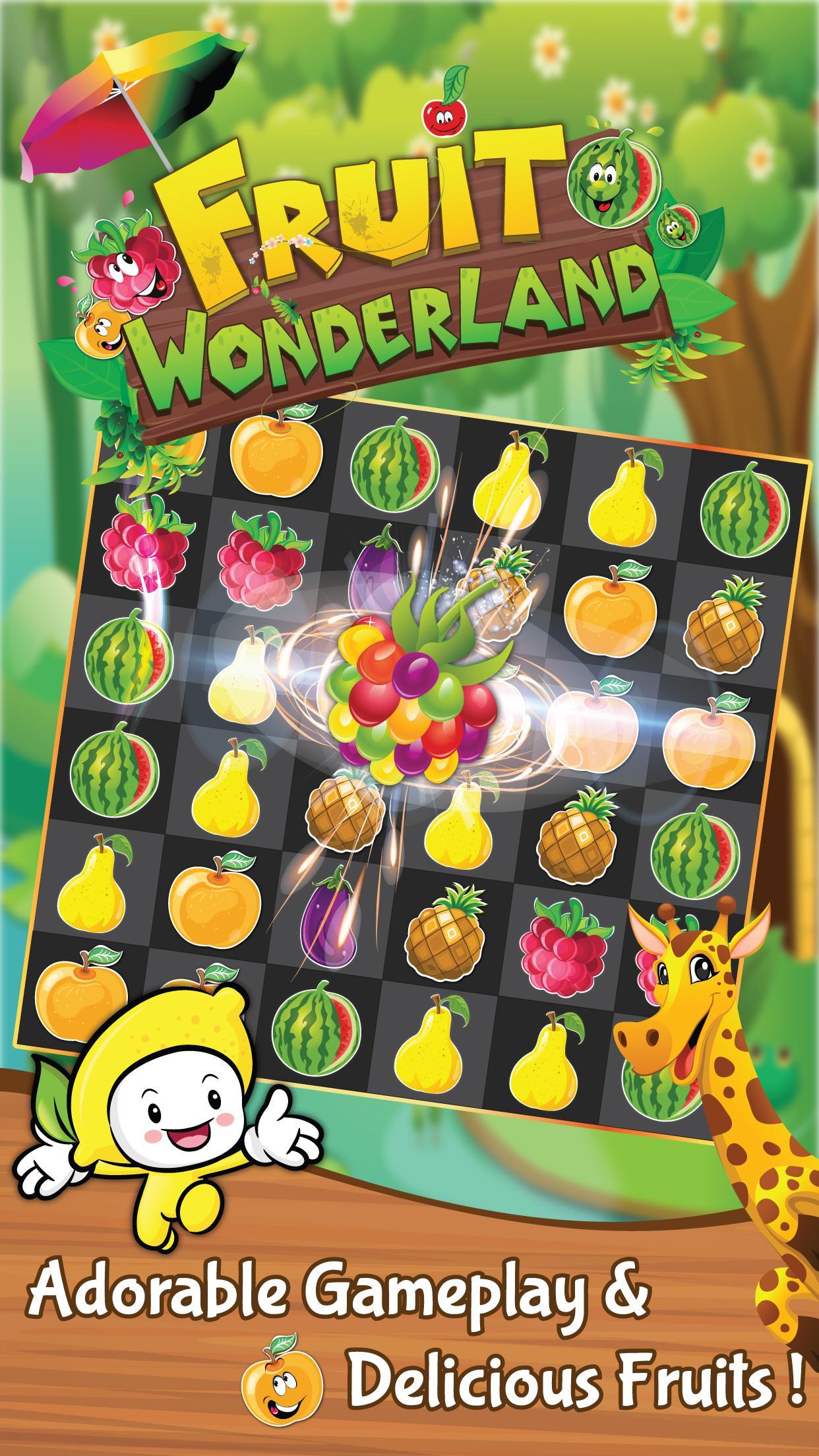 Match 3 Fruit Wonderland Puzzle - Jungle Adventure 1.101 Screenshot 1