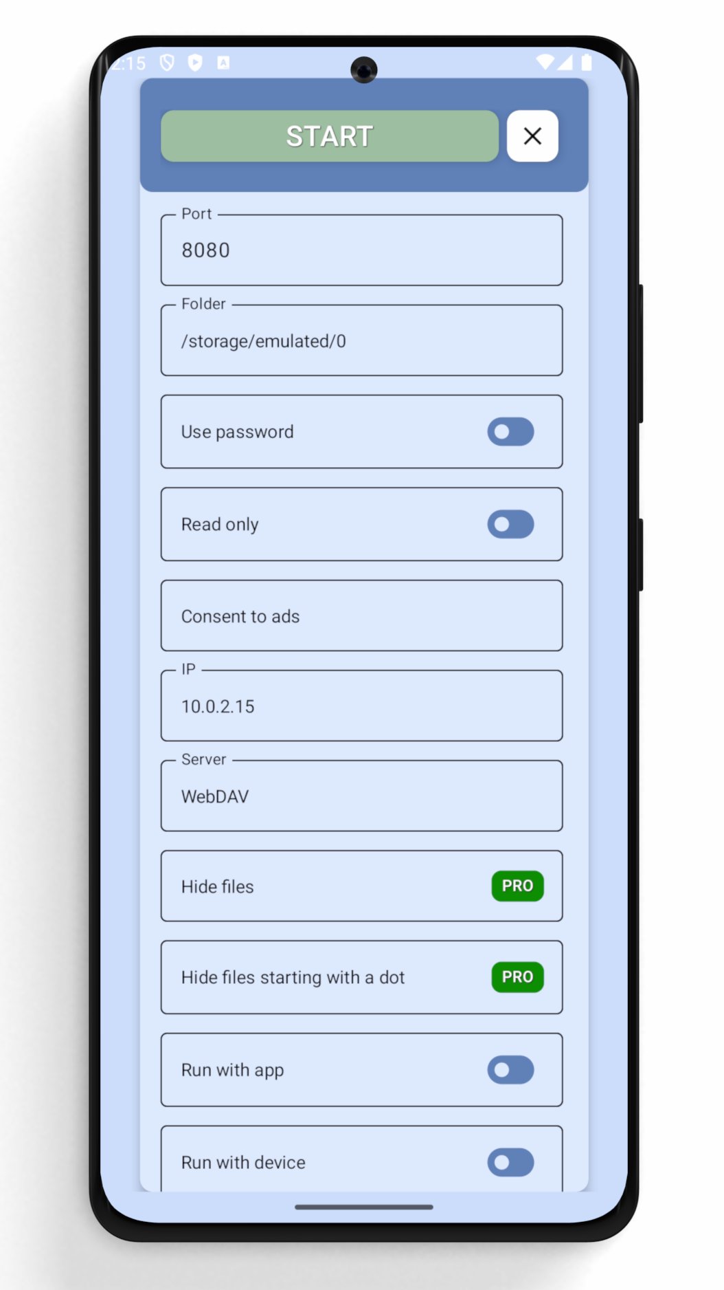 WebDAV FS Server 1.3.0 Screenshot 2