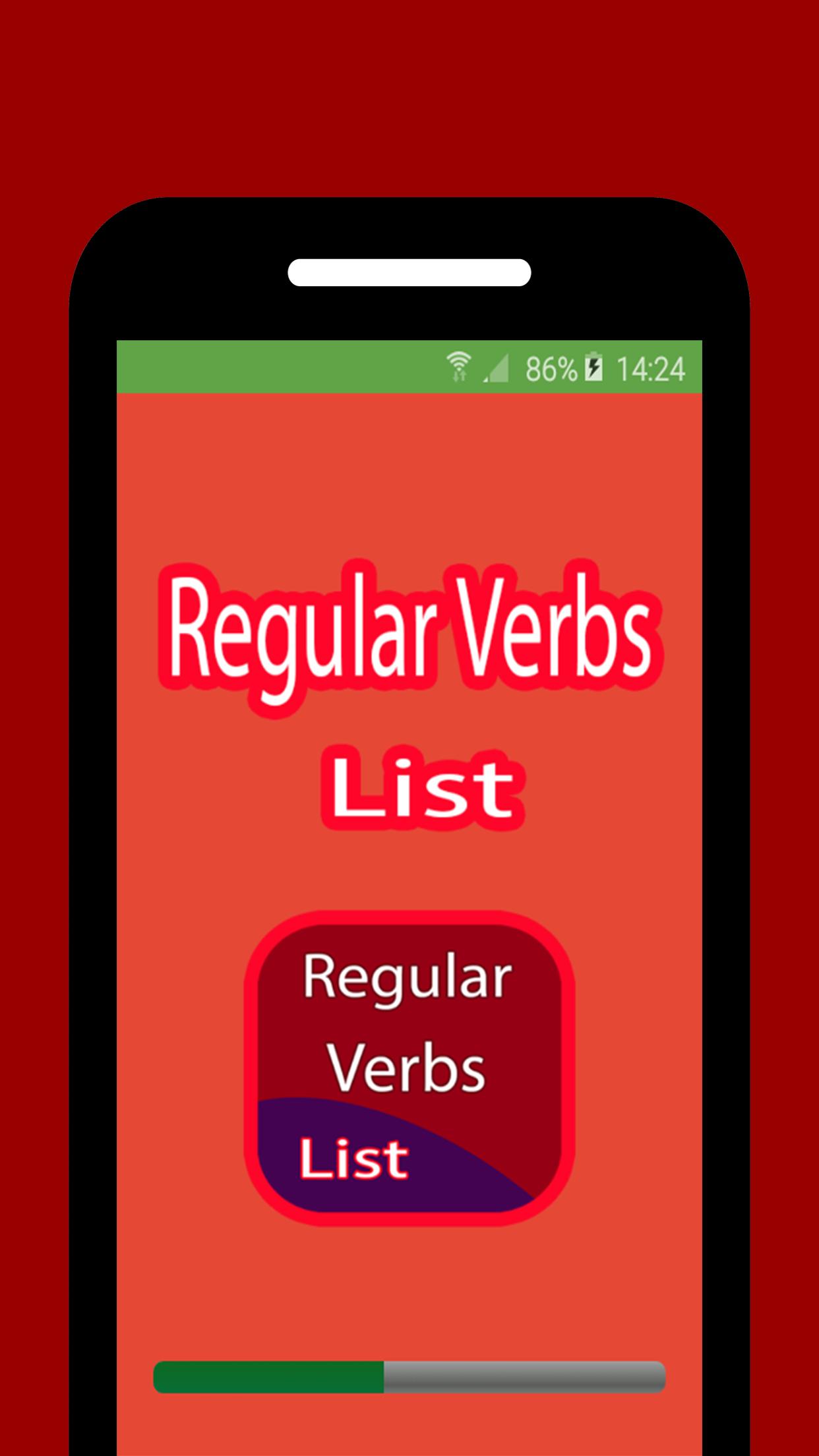 English Regular Verbs List 1.4 Screenshot 1
