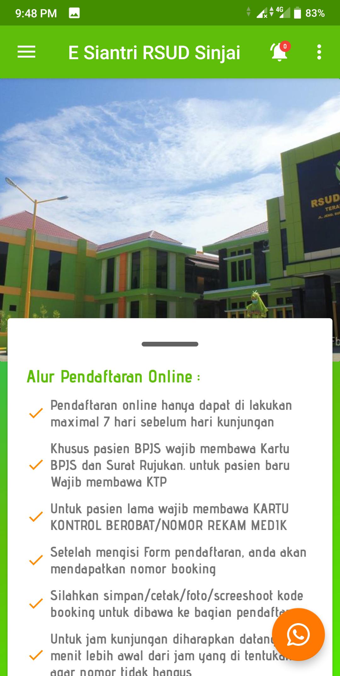 E Siantri RSUD Sinjai screenshot