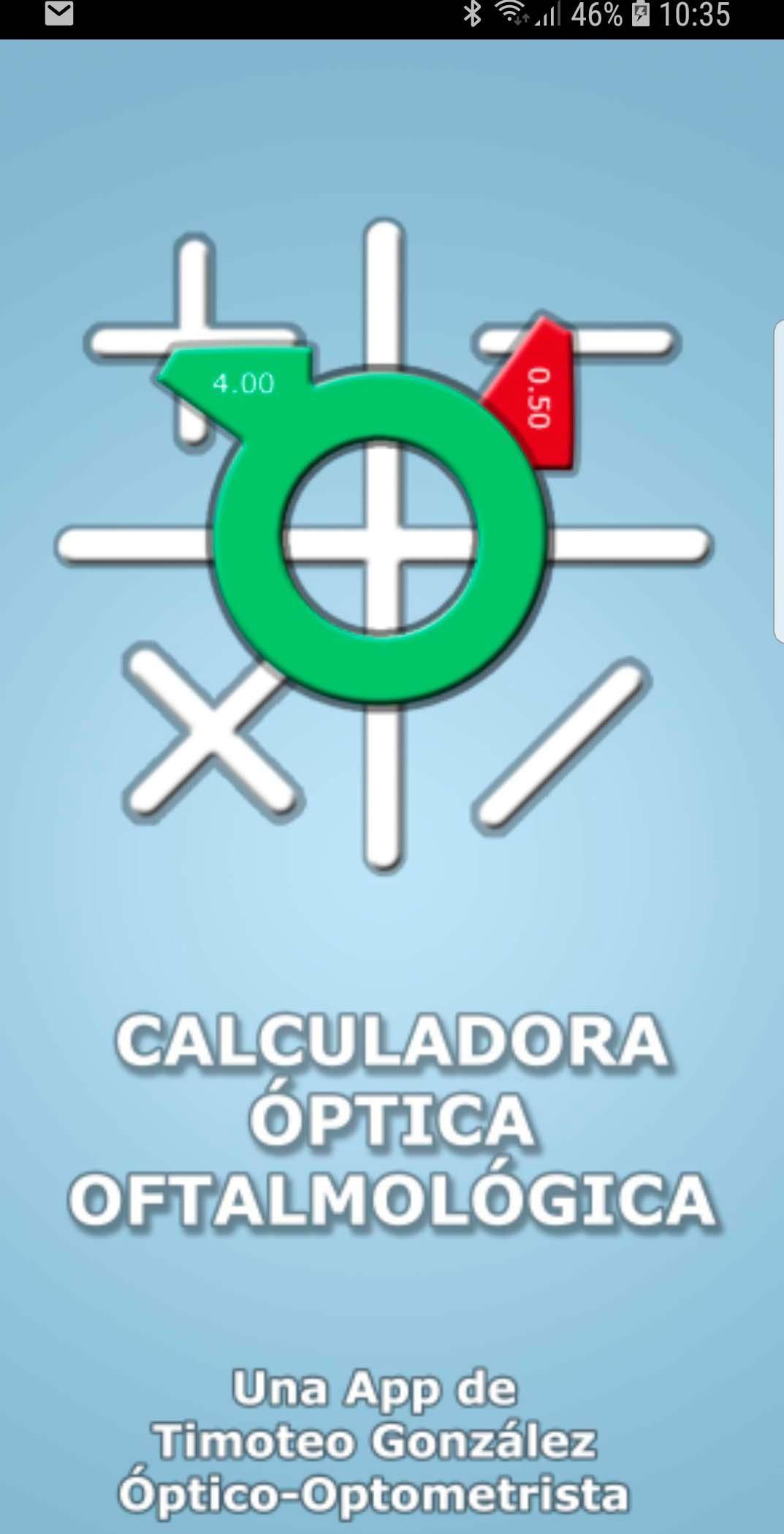 Calculadora Óptica Oftalmológica 4.0 Screenshot 1