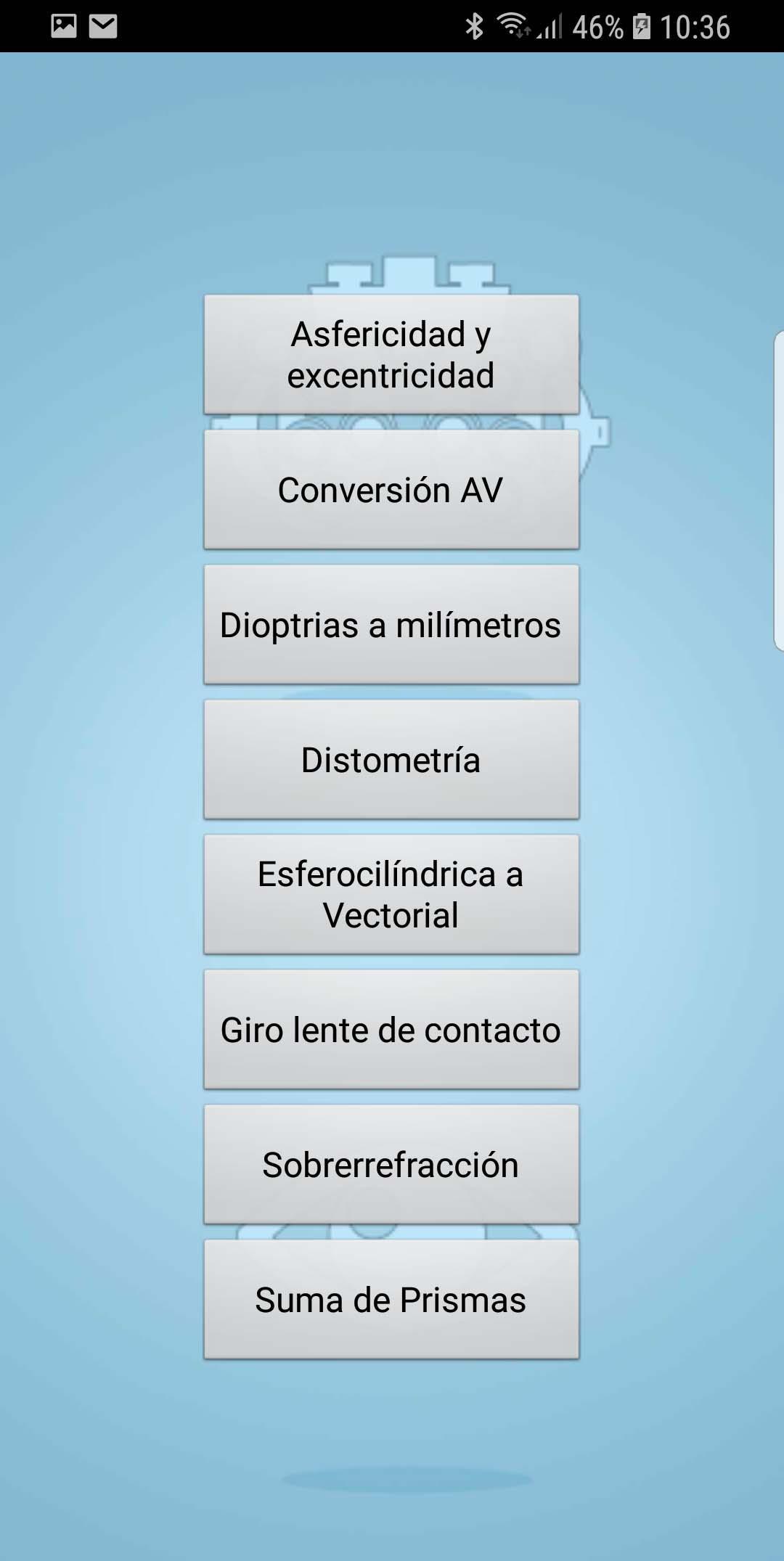 Calculadora Óptica Oftalmológica 4.0 Screenshot 3