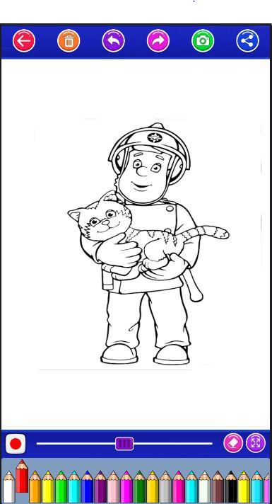 Firefighter Coloring Book : Sam's Team 4.1 Screenshot 1