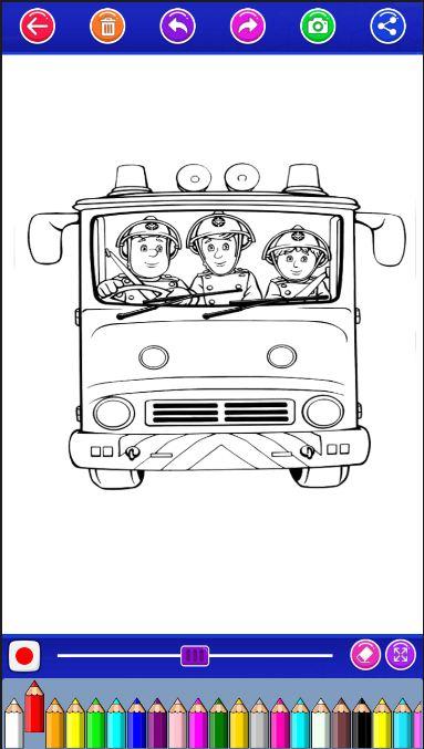 Firefighter Coloring Book : Sam's Team 4.1 Screenshot 2