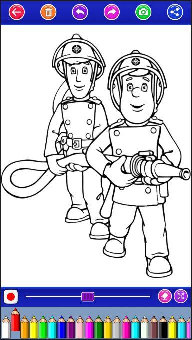 Firefighter Coloring Book : Sam's Team 4.1 Screenshot 3