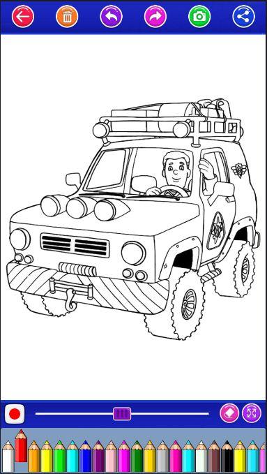 Firefighter Coloring Book : Sam's Team 4.1 Screenshot 4