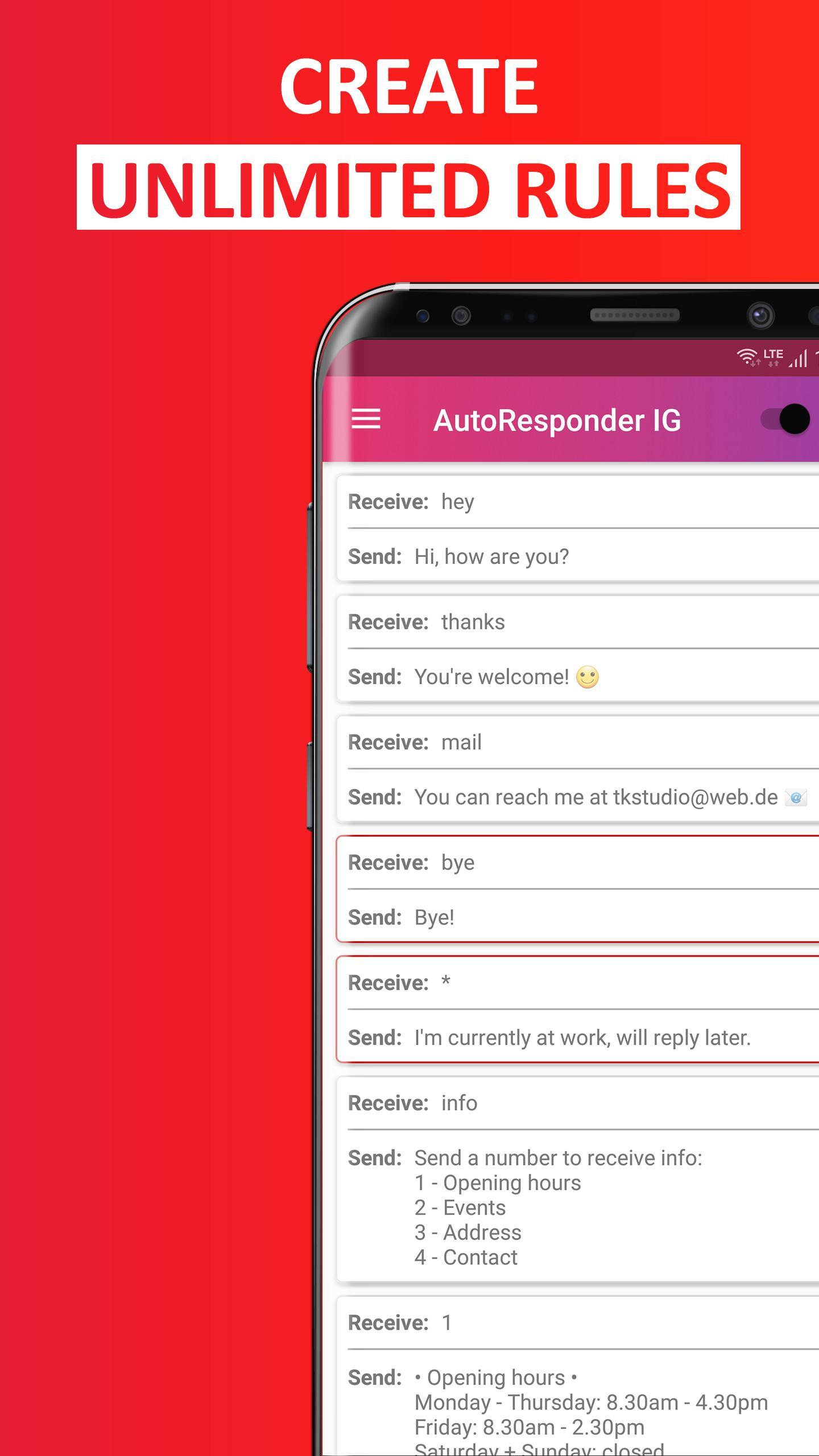 AutoResponder for Instagram - Auto Reply Bot 2.0.3 Screenshot 3