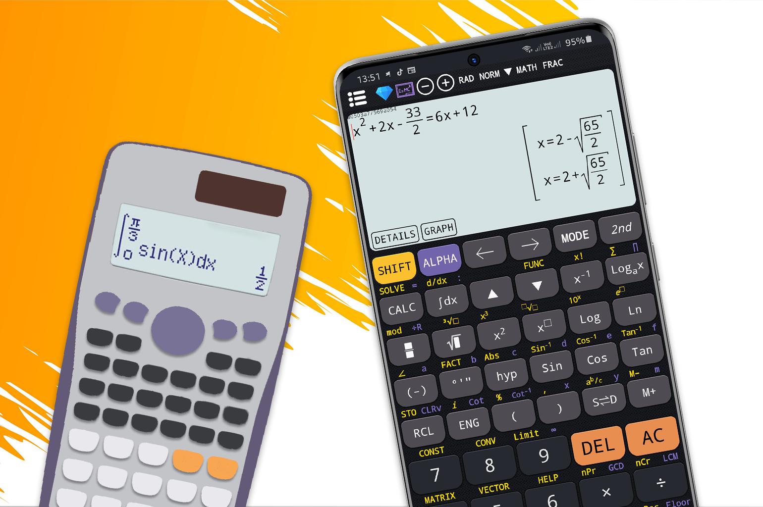 Free scientific calculator plus advanced 991 calc 5.0.5.964 Screenshot 1
