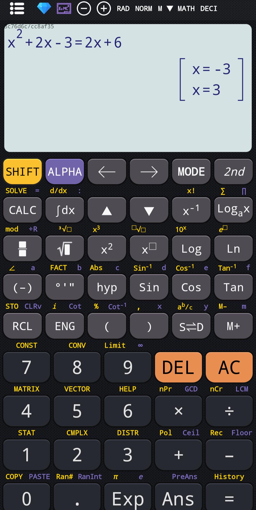 Free scientific calculator plus advanced 991 calc 5.0.5.964 Screenshot 2