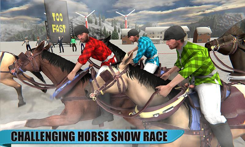Snow Racing 2019 Horse, Cars, Snowmobile Race 1.0.4 Screenshot 1