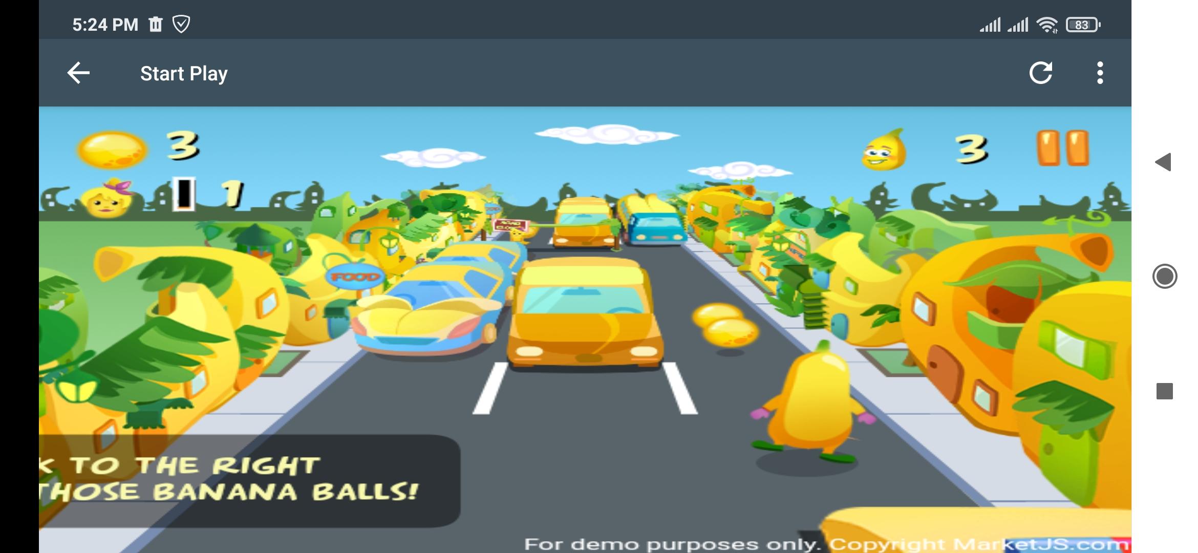 Banana Running 1.1 Screenshot 2