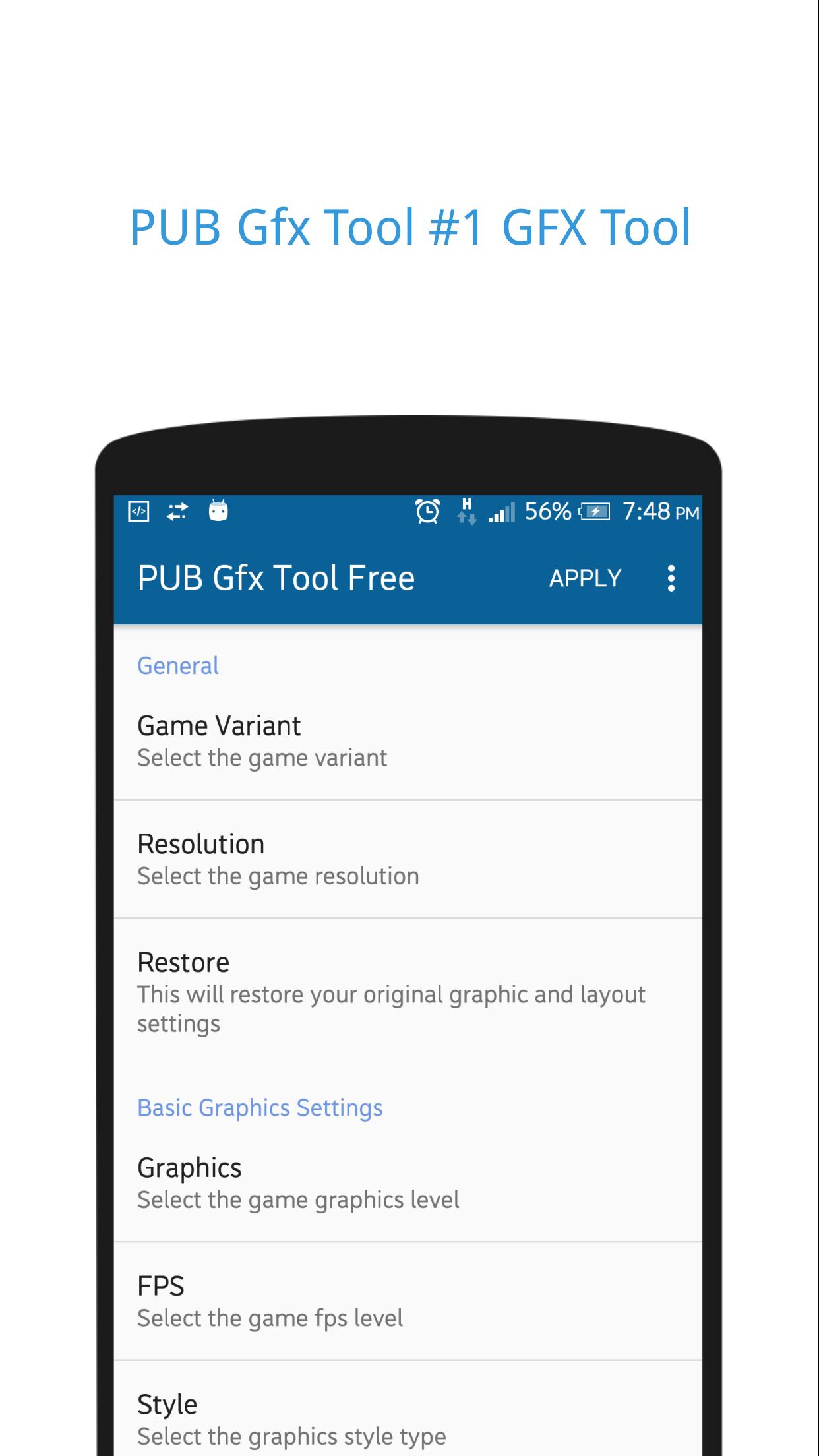 PUB Gfx Tool Free🔧 for PUBG 0.18.0 Screenshot 1