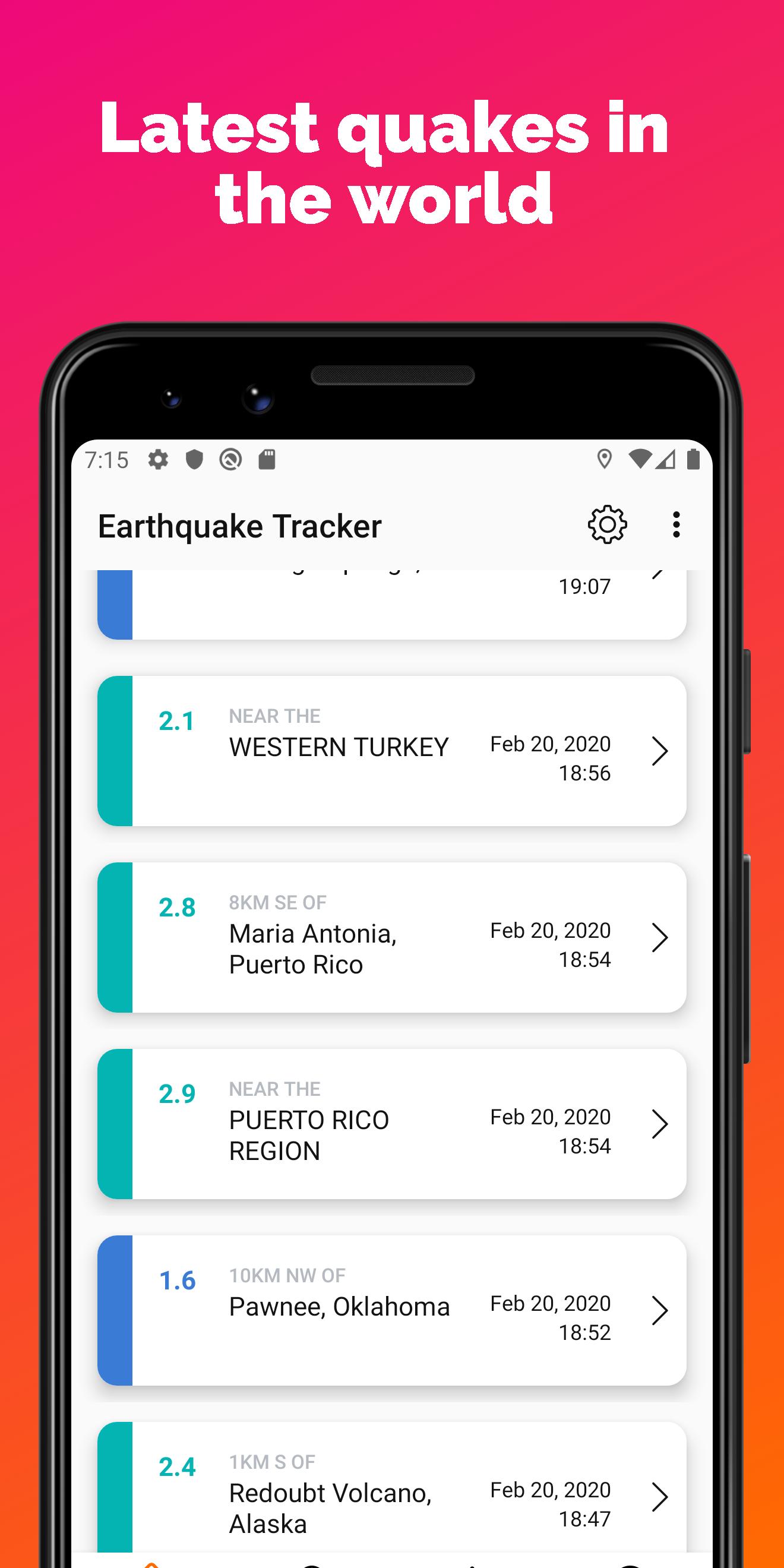 Earthquake Tracker Latest quakes, Alerts & Map 4.6 Screenshot 1
