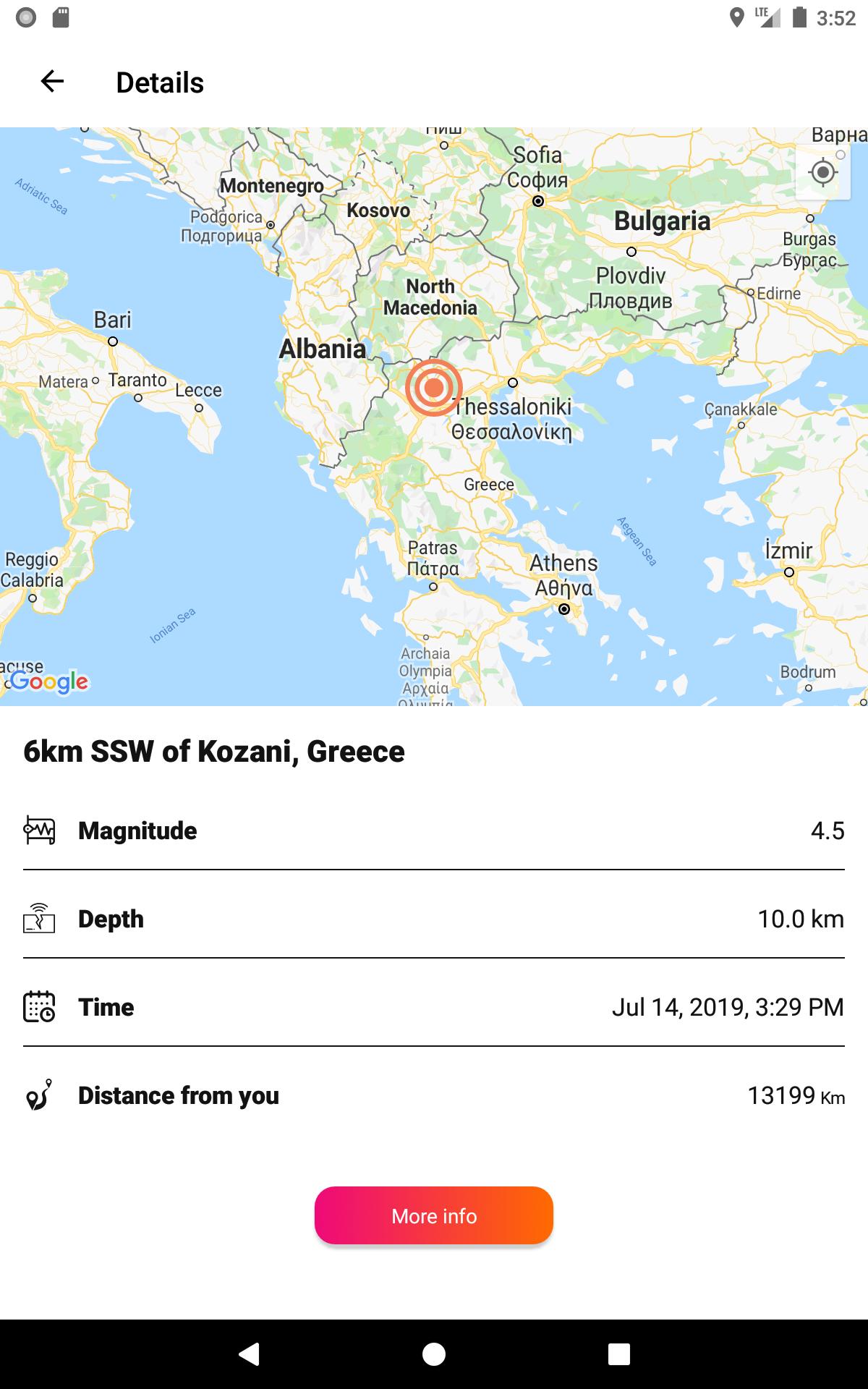 Earthquake Tracker Latest quakes, Alerts & Map 4.6 Screenshot 10