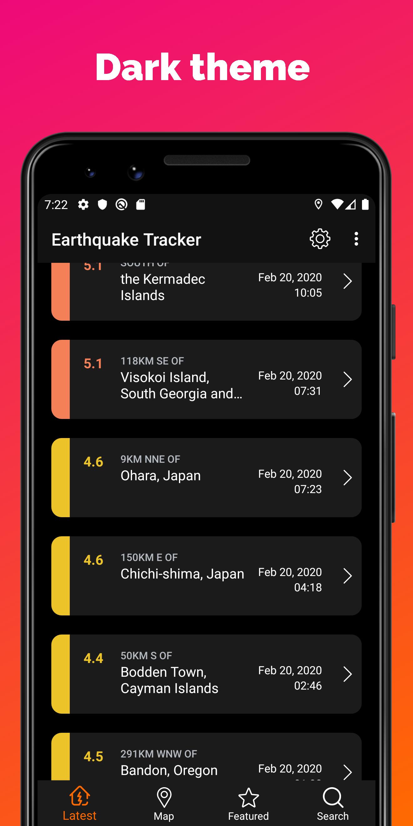 Earthquake Tracker Latest quakes, Alerts & Map 4.6 Screenshot 5